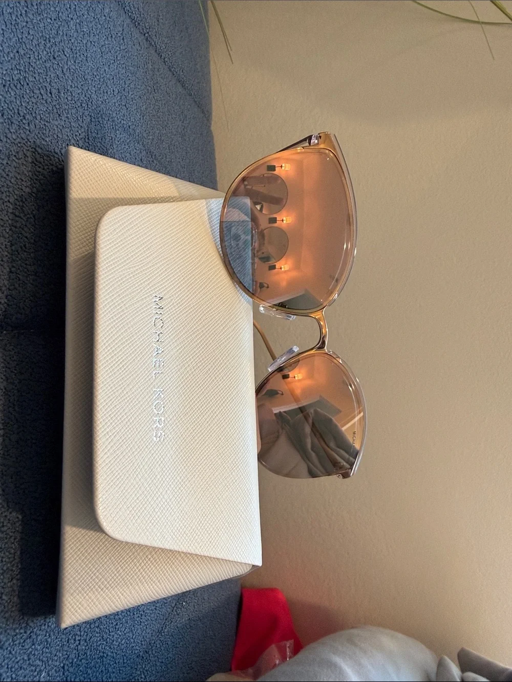 Michael Kors Rose-Tinted Sunglasses - Pink Frames and sunglasses box - Picture 2 of 4